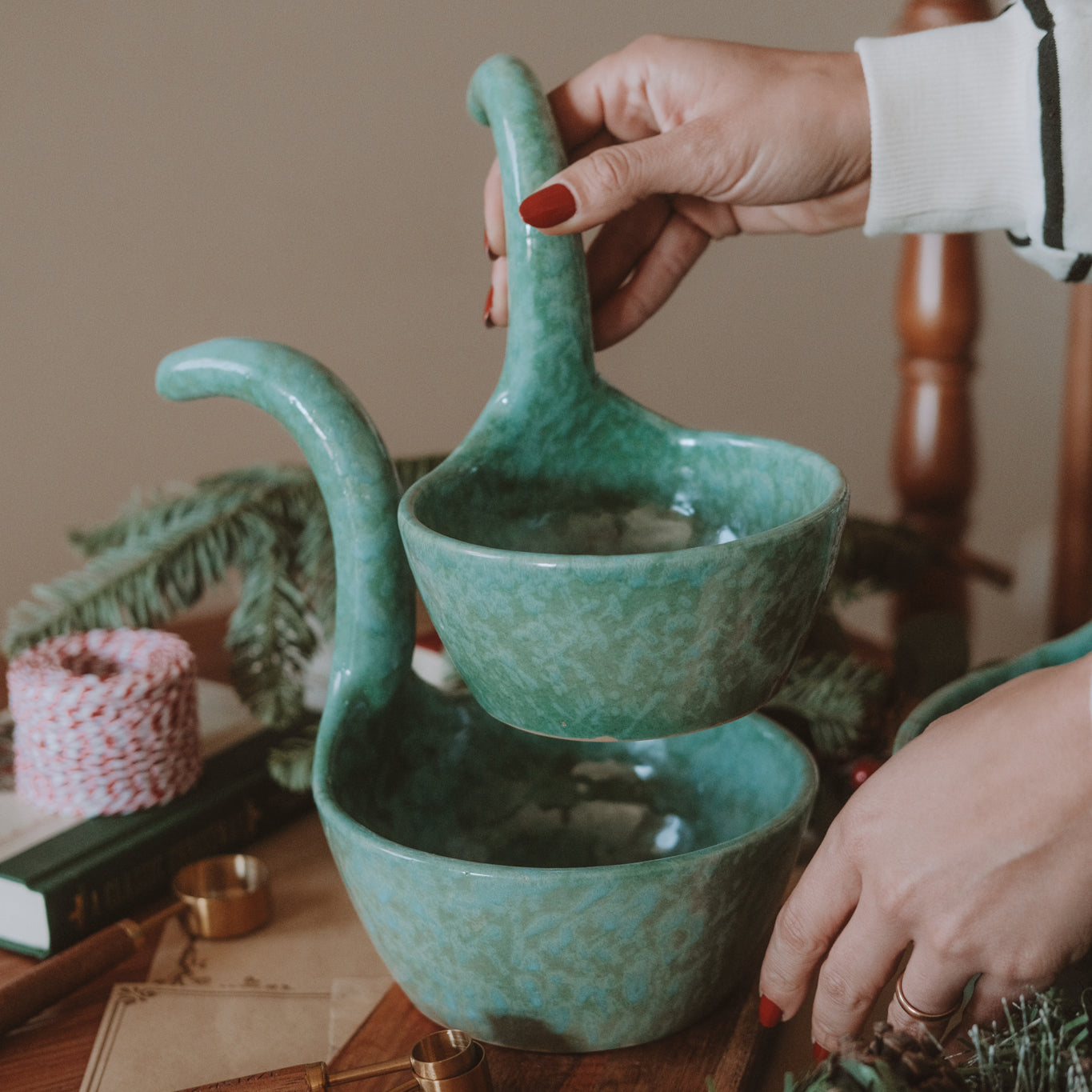 Candy Cane bowls set