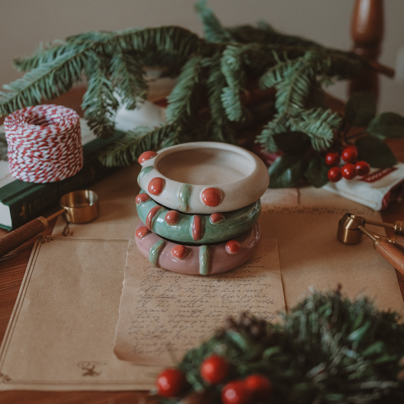 Xmas dips dish set