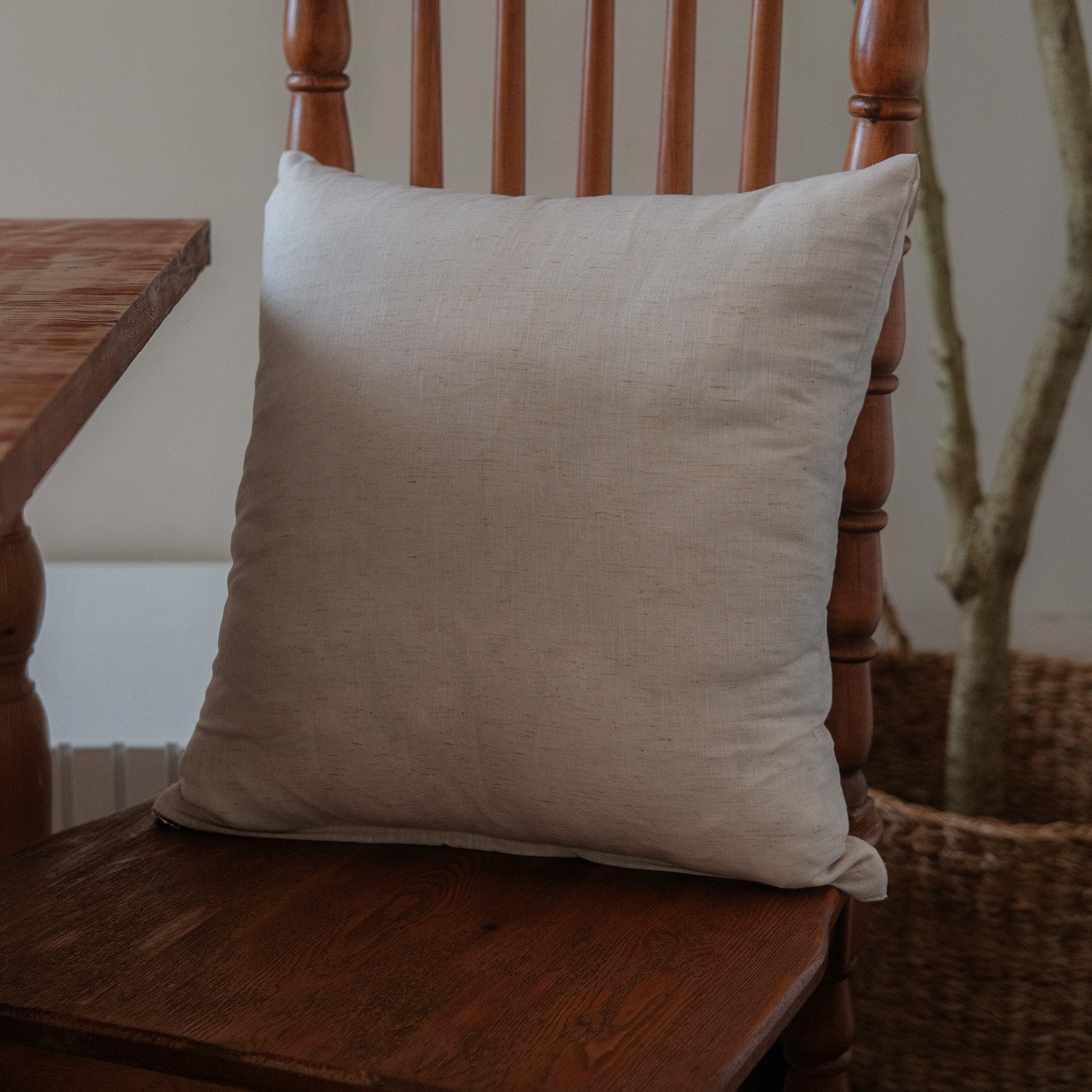 Plain beige cushion