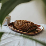 Wide Rectangular Platter With Gold Rims